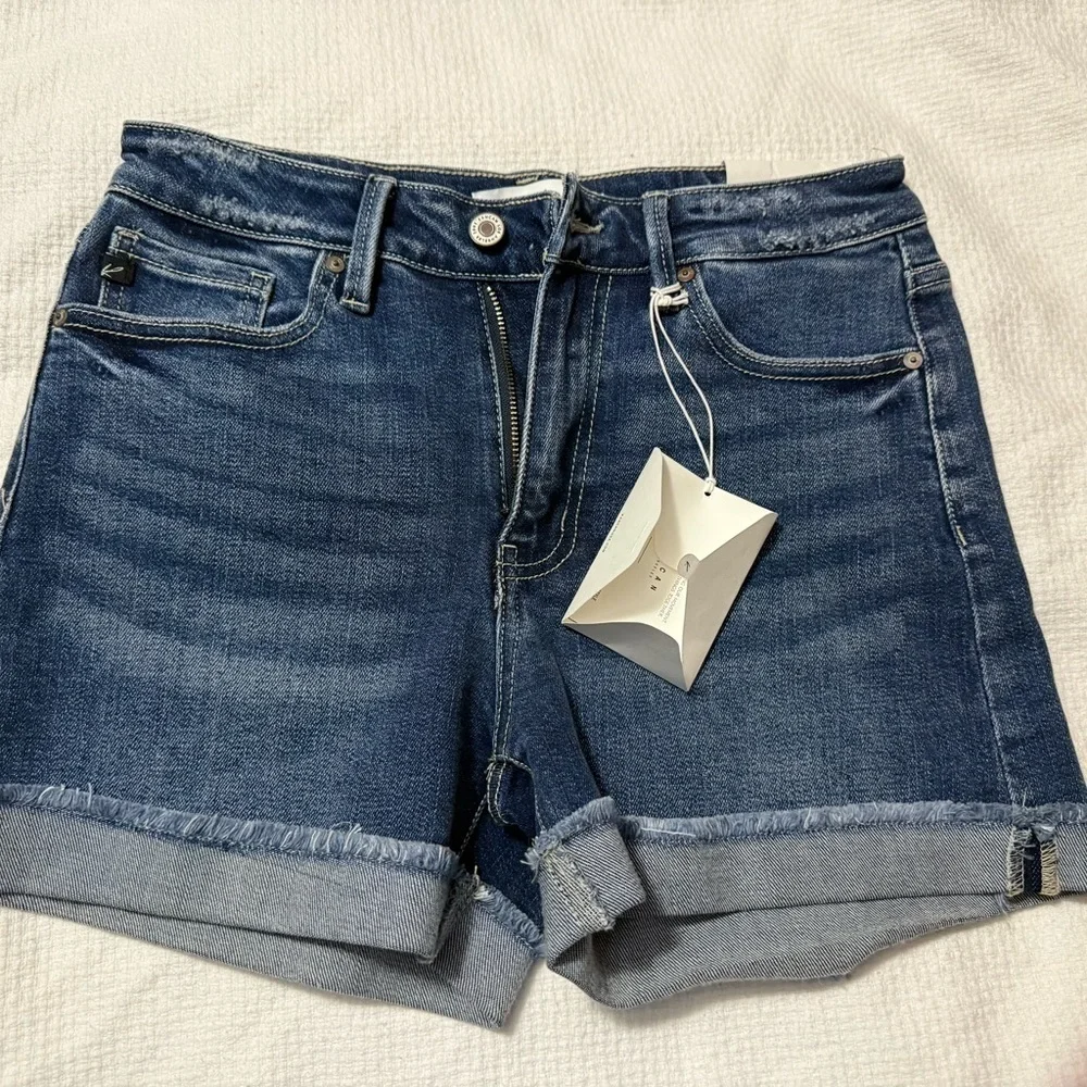 KanCan high rise Women's Classic Blue Jean Shorts - Picture 2 of 9